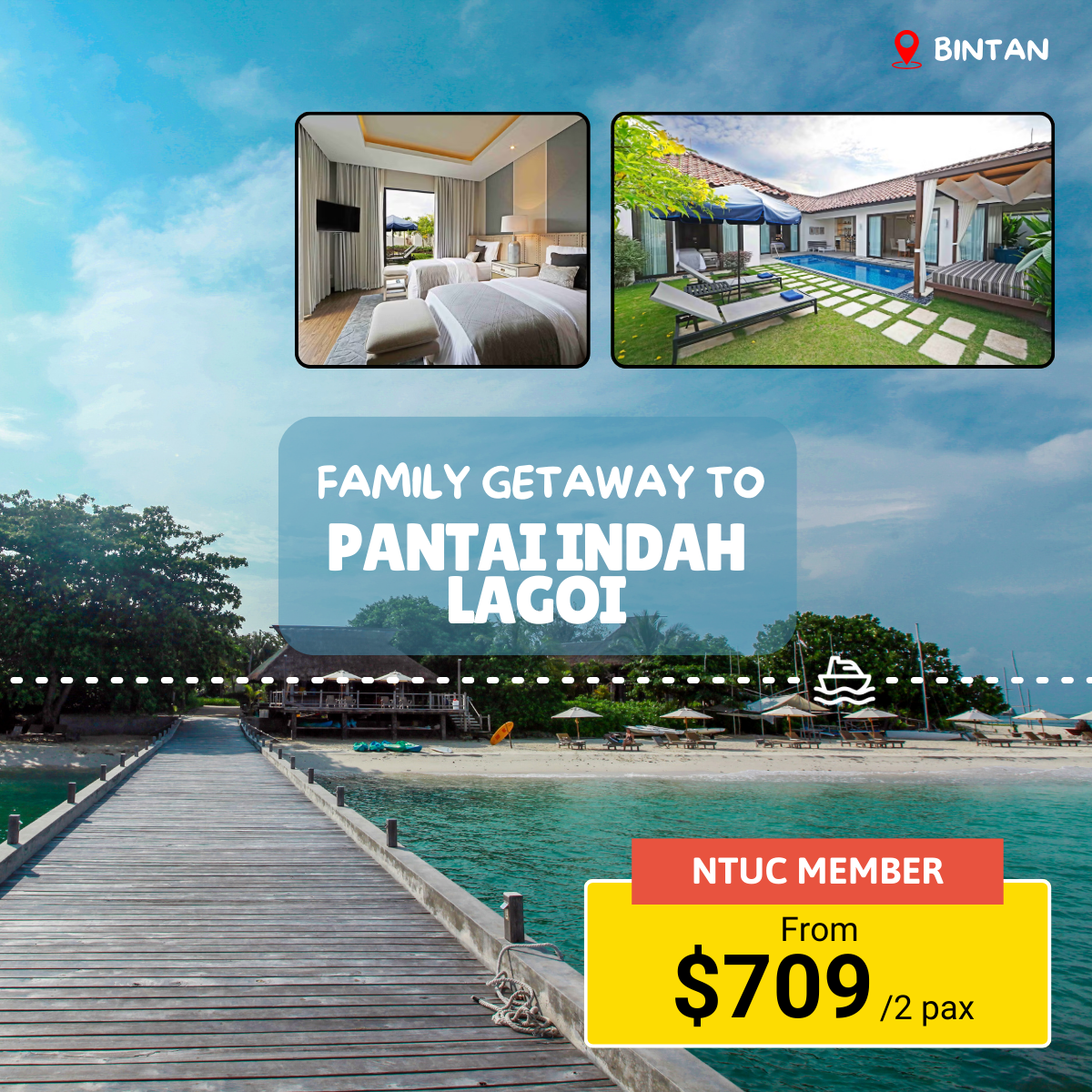 Enjoy a romantic couple's staycation at Pantai Indah Lagoi Bintan with this special package from Singapore.