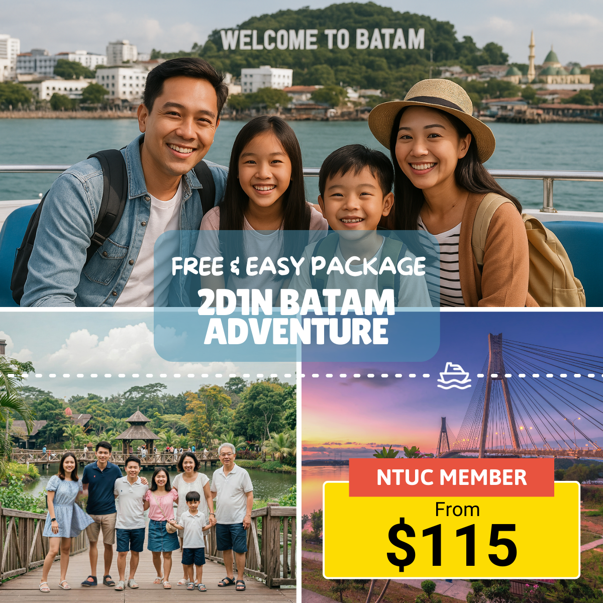 Enjoy a relaxing 2D1N free and easy Batam getaway from Singapore during the long weekend.