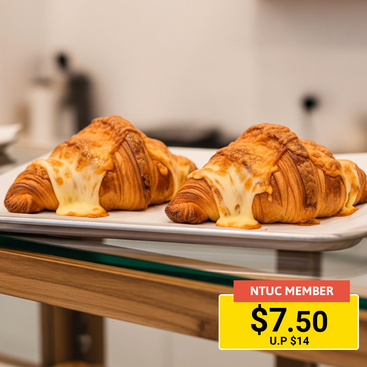 Melt-in-your-mouth Lava Cheese Croissant bundle, perfect for two.