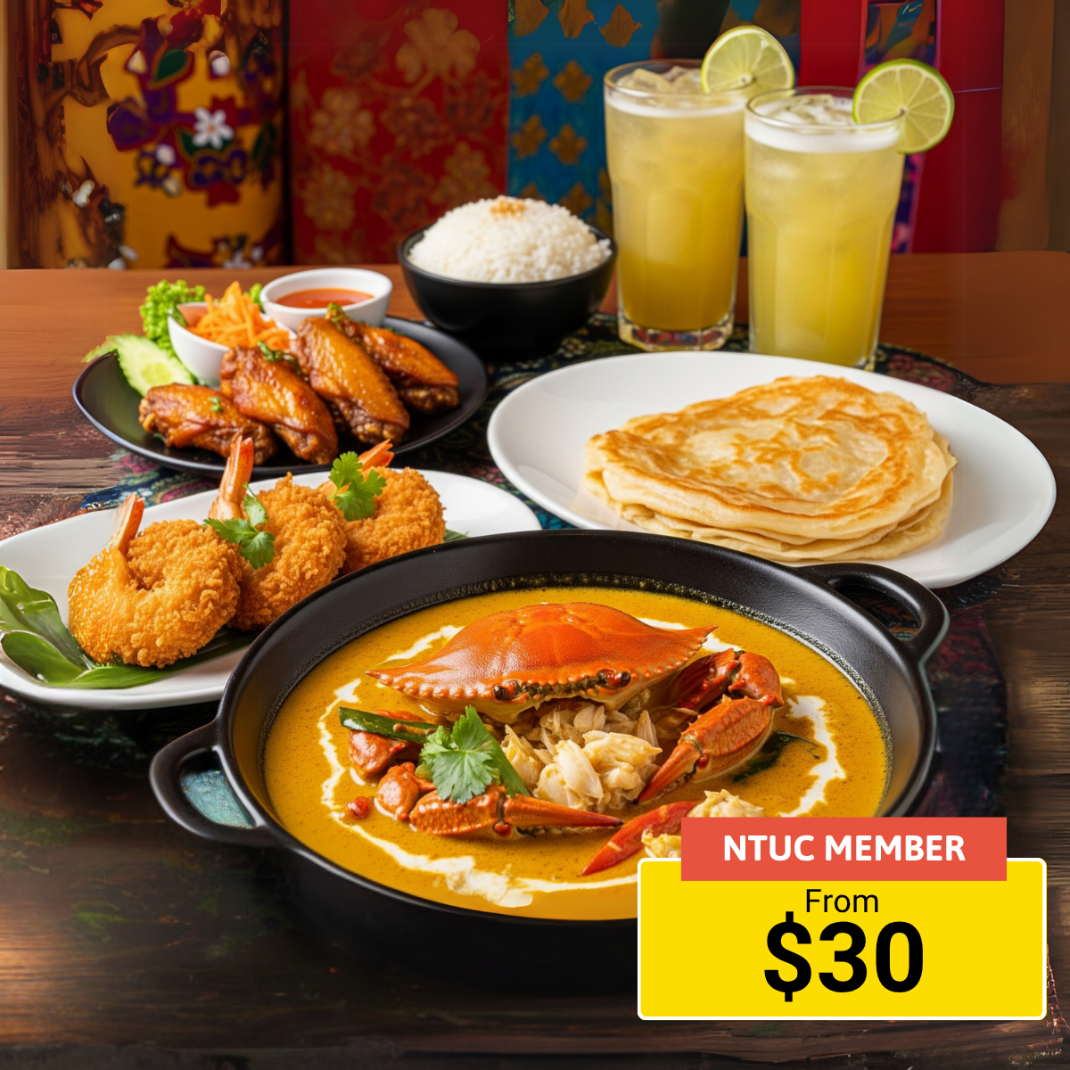 Exclusive San Laksa buddy meal for two.