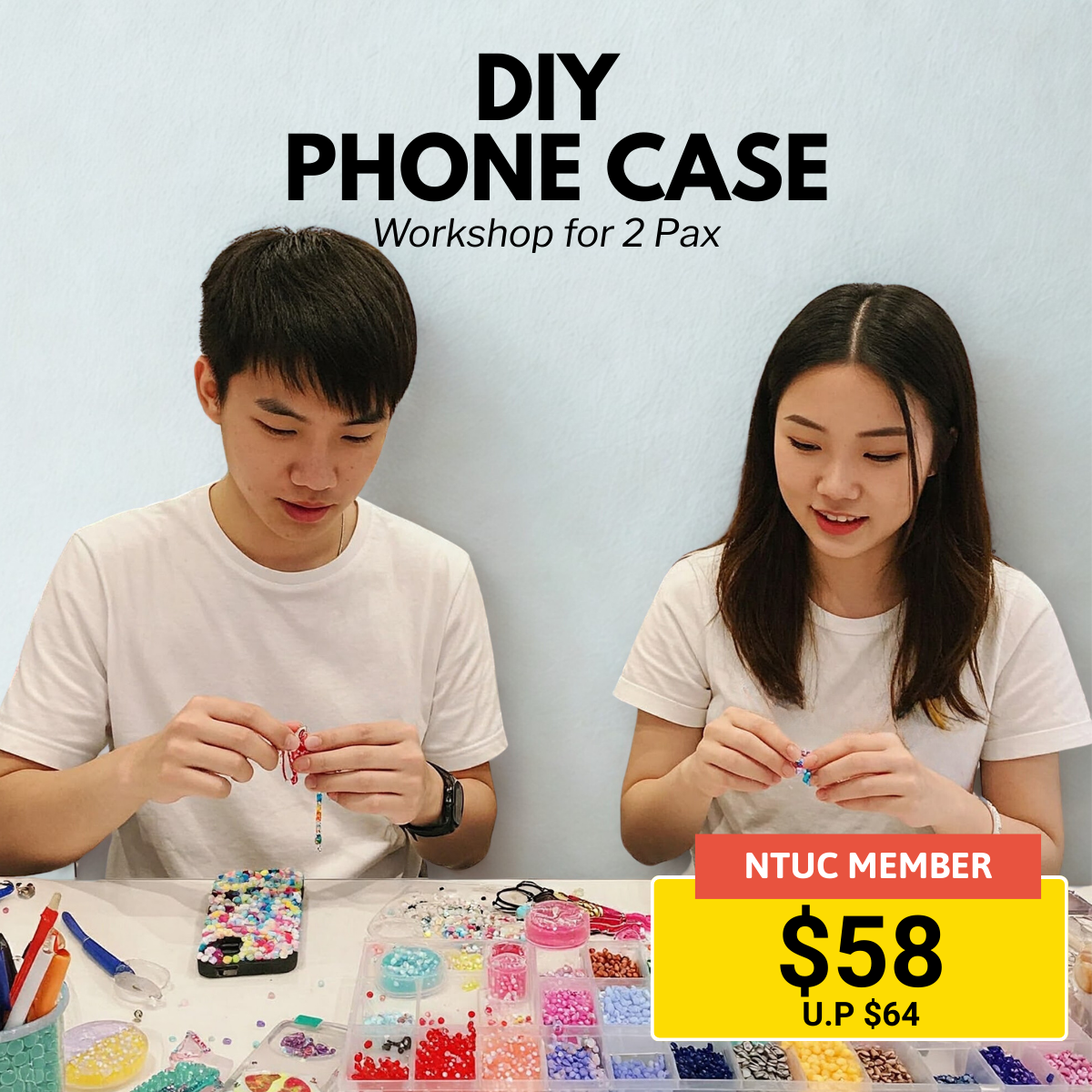 Custom Phone Case DIY Workshop for 2 in Singapore