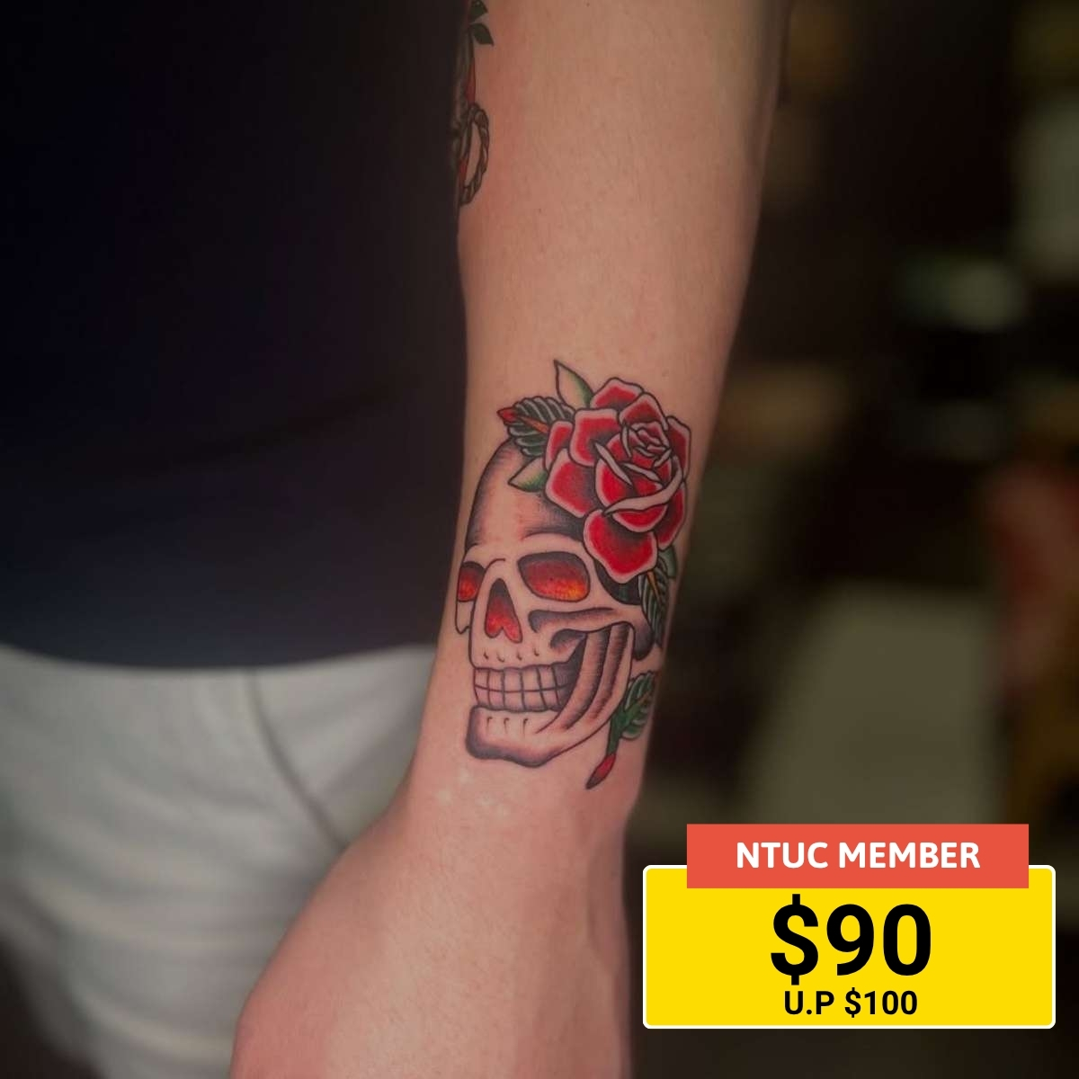 Voucher for a 10cm tattoo.