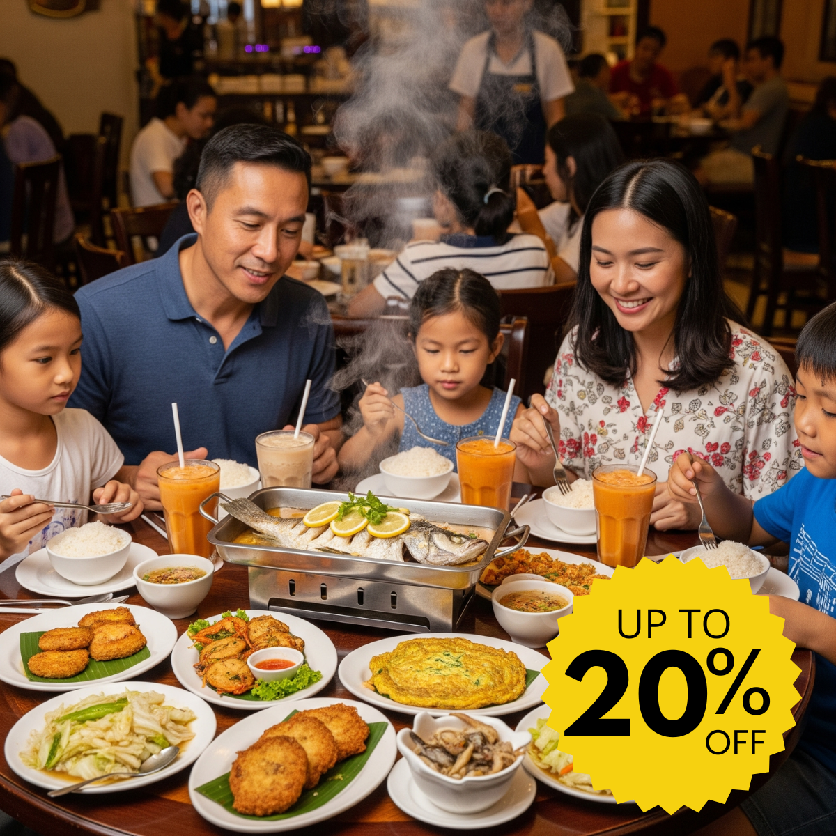 Delicious Thai set meals for 2 to 4 people with authentic flavors.