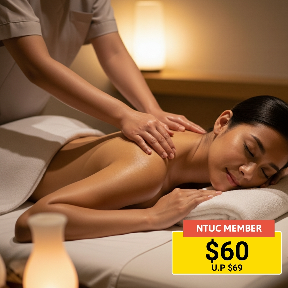 Relaxing 60-minute anti-stress full-body massage to relieve tension.