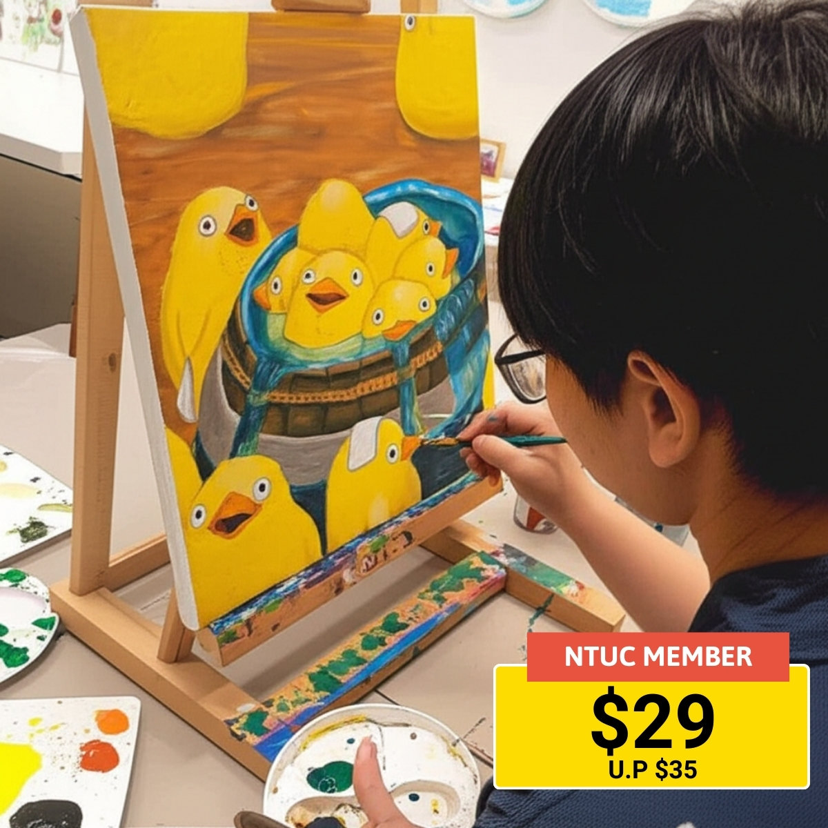 1.5-hour kids’ art trail workshop for ages 5 to 9 to explore creativity.